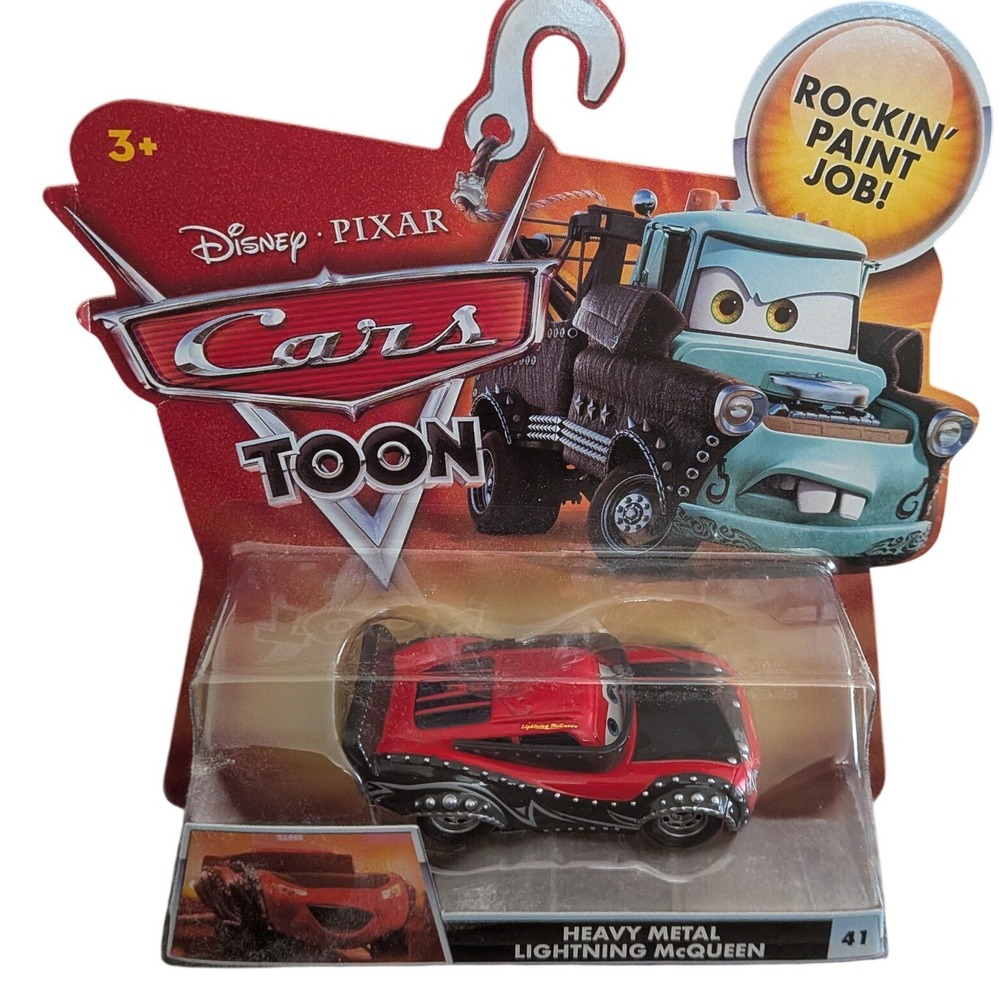 Disney Pixar Cars Toon Heavy Metal Lightning McQueen Die-Cast‎ Mattel 41 NEW